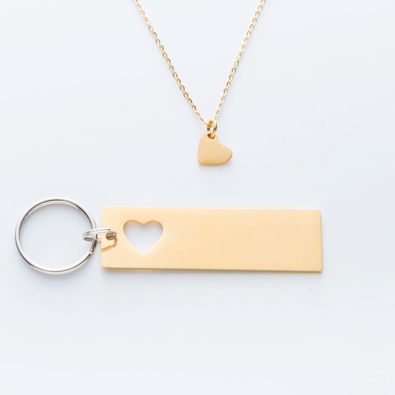 Personalized Keychain Keychain and Necklace Set Wherever You Etsy