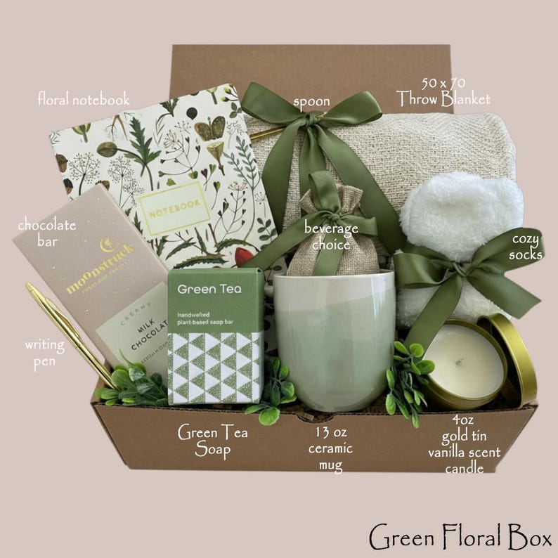 Hug In A Box, Encouragement Gift, Mom Gift Set, Hygee Gift Box, Thinking Of You Box, Cozy Care Package, Self Care Basket, Blanket Gift Box image 5