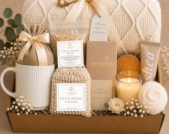 Get Well Soon Box for Her — Thinking of You Care Package, Comfort & Encouragement, Recovery Gift