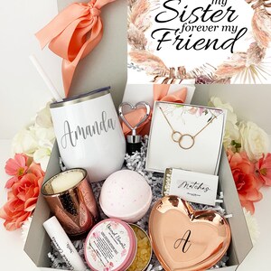 Sister Gift From Sister, Sister Gift Box, Unbiological Sister Gift Box, Sister In Law Gift Box, BFF Gifts for Women, Wine Gifts for her