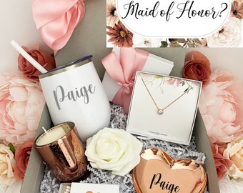 Maid of Honor Proposal Box – Personalized Bridesmaid Gift Set