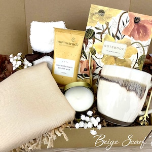 Gift for Mom for Mother's Day, Gift Box for Women, Gift for Her, Gift Basket for Mom, Care Package for First Time Mom, Best Friend, Sister Beige Scarf Box