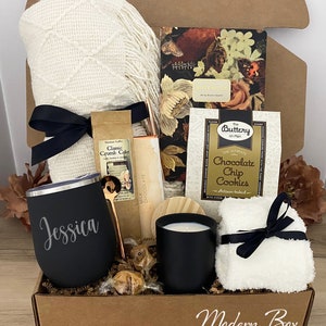 Birthday Care Package for her, Birthday Gift Box for Her, Happy Birthday Box, Women's Birthday Gift Box, Thinking of you Gift box for Mom Modern Box