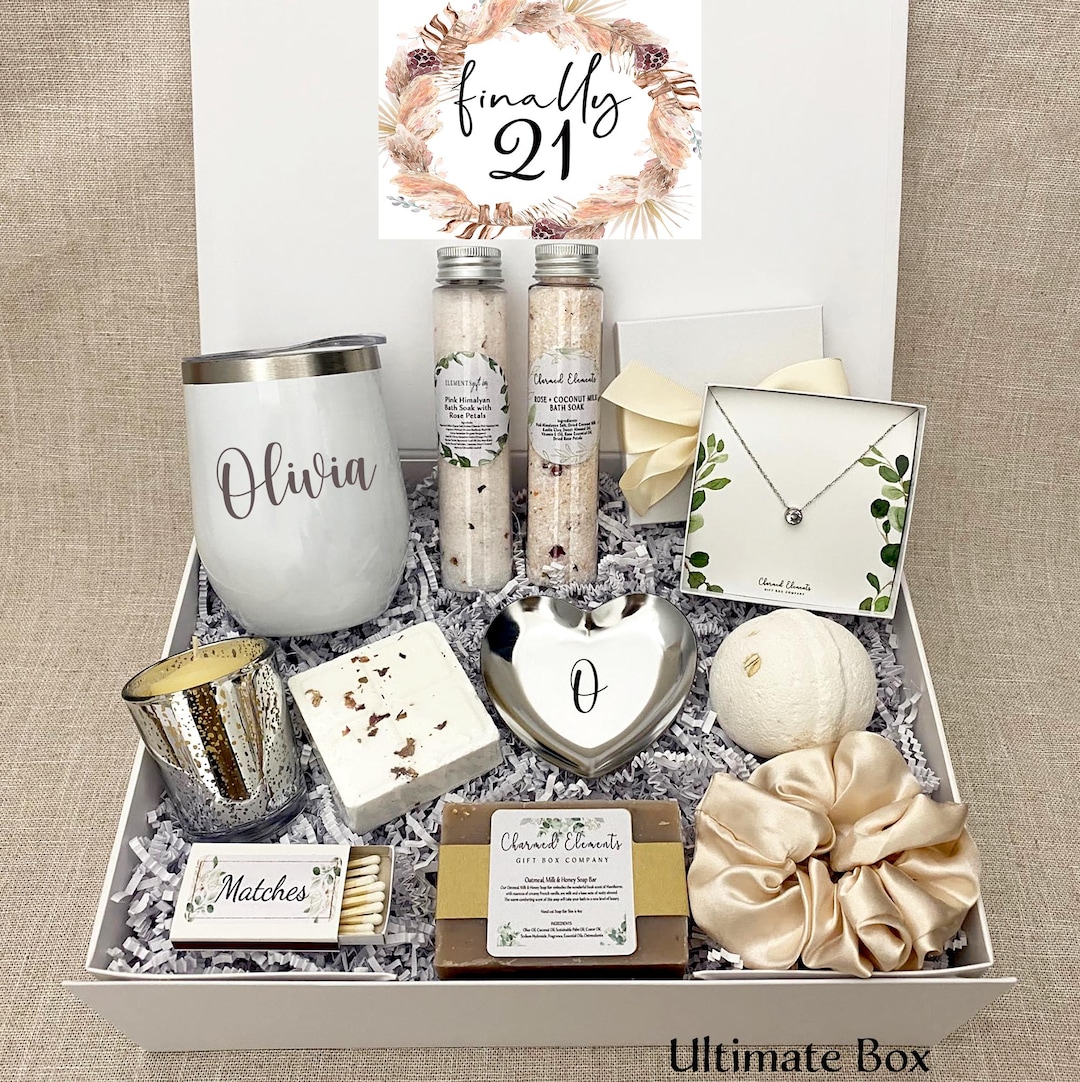 Buy Personalized 21st Birthday Gift Box – Custom Tumbler, Candle