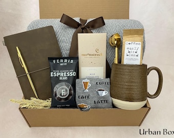 Curated Gourmet Gift Box for Men – Snacks, Coffee, Journal