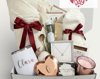 Luxury Valentine Spa Box for Her, Personalized Self Care Gift for Women