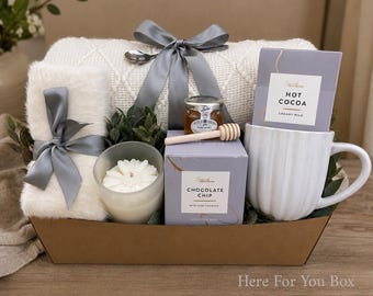 Get Well Soon Box for Her — Thinking of You Care Package, Comfort & Encouragement, Recovery Gift
