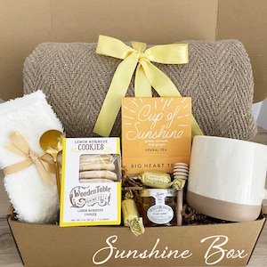 Sympathy Gift Box, Care Package For Her, Care Package, Sending Love and Hugs, Thinking of you Gift Box, Hygge Gift Box With Blanket Sunshine Box