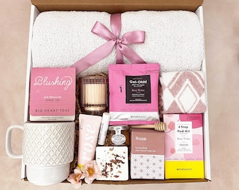 Caja de regalo de spa de San Valentín para ella, paquete de cuidado de San Valentín para ella, regalo de novia, esposa, mamá, caja de regalo de San Valentín para hija