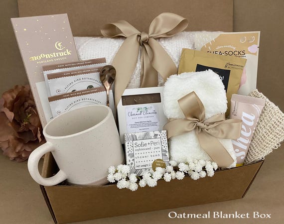 Get Well Soon Gift Basket For Women – Self Care Package With Blanket & Goodies
