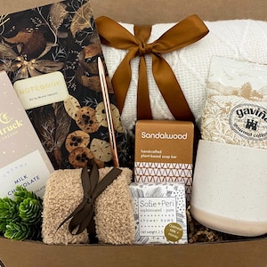 Hygge Fall Gift Box: Cozy Blanket, Mug & Treats - Self Care Package