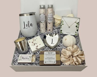 Personalized 21st Birthday Gift Box for Her – Custom Tumbler, Candle & Self Care Set