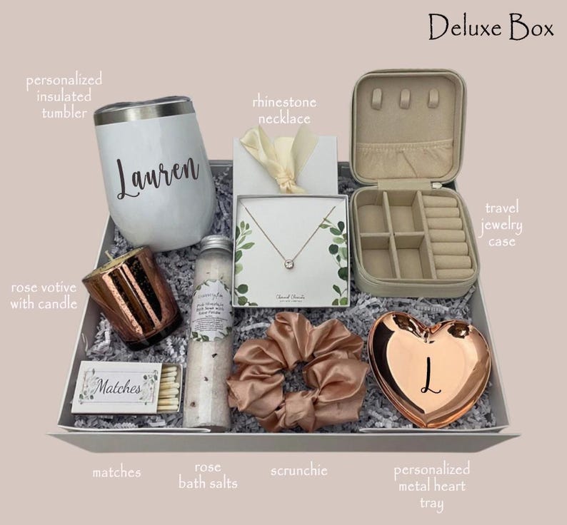 Personalized 21st Birthday Gift Box for Her – Custom Tumbler, Candle & Self Care Set Deluxe Box