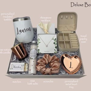 Birthday Gift Box for her, Spa Gift Basket for Women, Personalized Self Care Gift, Best Friend Birthday Gift, Care Package for Women Deluxe Box