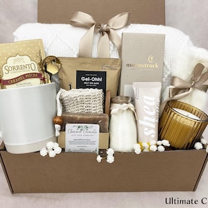 New Job Gift Box: Cozy Blanket, Candle & Gourmet Treats