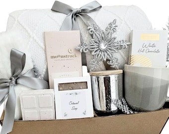 Caja de regalo navideña para ella, acogedor set de spa para el cuidado personal en estas fiestas