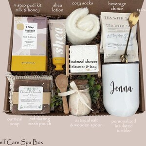 Birthday Gift Box for her, Spa Gift Basket for Women, Personalized Self Care Gift, Best Friend Birthday Gift, Care Package for Women Self Care Spa Box