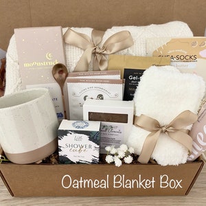 New Mom Spa Gift Box, New Mom Care Package, Self-Care Gift For New Mom, New Baby Gift, Mom Encouragement Gift, New Baby Gift Box, Baby Gift Oatmeal Blanket Box