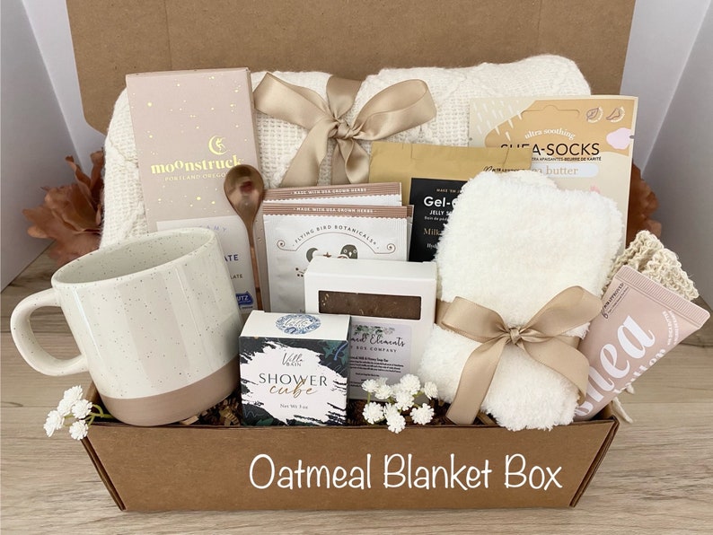 New Mom Spa Gift Box, New Mom Care Package, Self-Care Gift For New Mom, New Baby Gift, Mom Encouragement Gift, New Baby Gift Box, Baby Gift Oatmeal Blanket Box