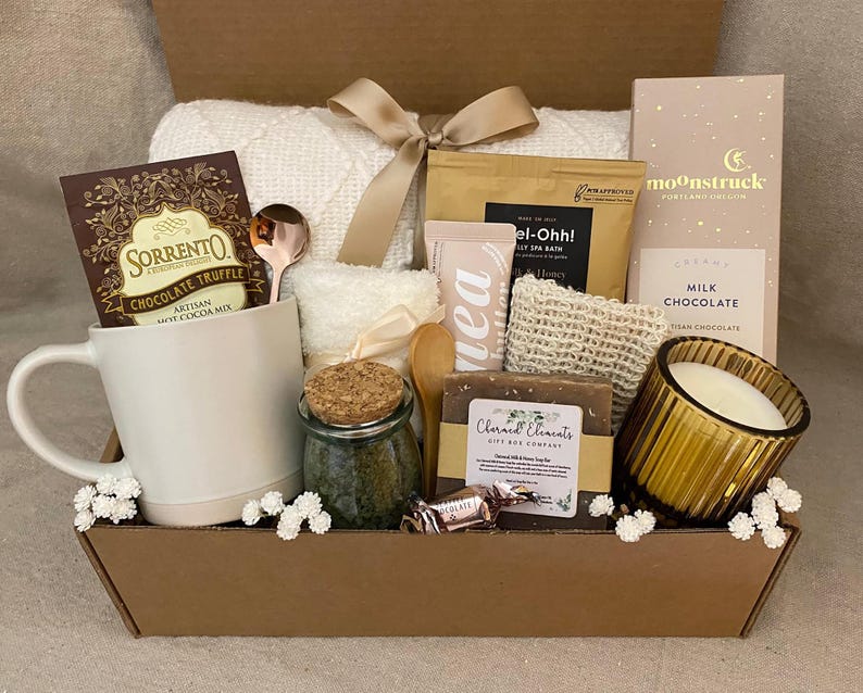 Mental Health Self Care Package For Her, Stress Relief Gift, Care Package For Her, Friendship Gift, Self Care Box For Women, Care package Ultimate Cozy Box