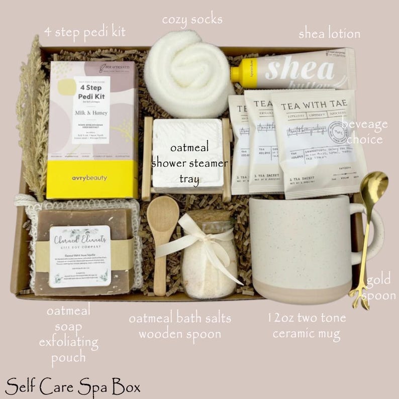 Hug In A Box, Encouragement Gift, Mom Gift Set, Hygee Gift Box, Thinking Of You Box, Cozy Care Package, Self Care Basket, Blanket Gift Box Self Care Spa Box