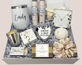 Confirmation Box for Girls, Personalized Necklace and Keepsakes, Faith and Encouragement Blessing Bundle