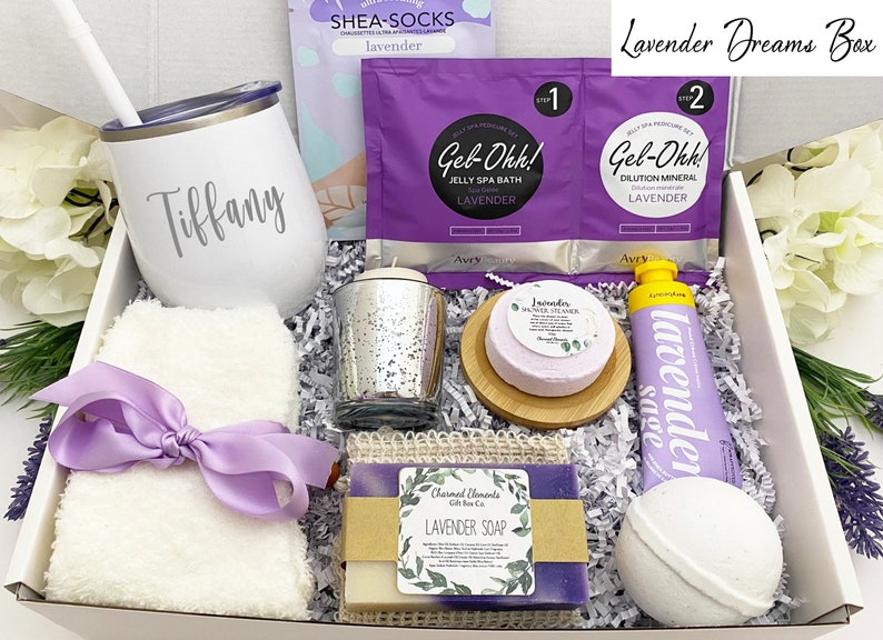 Birthday Care Package for her, Birthday Gift Box for Her, Happy Birthday Box, Women's Birthday Gift Box, Thinking of you Gift box for Mom Lavender Dreams Box