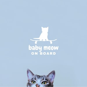 Naklejka na samochód Baby Meow on Board