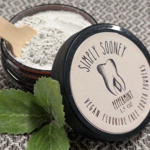 Remineralizing Vegan Fluoride Free Mineral Tooth Powder 1.5oz Organic Ingredients