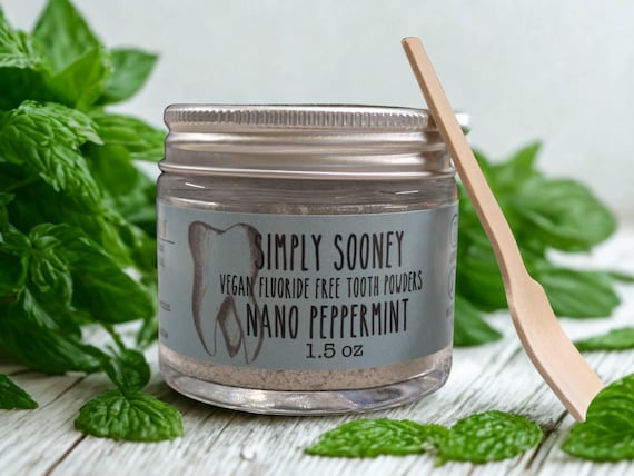 10% Nano-hydroxyapatite Remineralizing Organic Ingredients Vegan Fluoride Free Mineral Tooth Powder 1.5oz