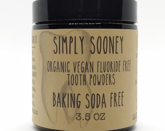 Organic Vegan Fluoride Free Remineralizing Tooth Powder Baking Soda Free Cinnamon and Clove Flavor VALUE SIZE 6 Month Supply, Glass Jar