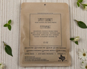 Vegan Tooth Powder: Fluoride-Free, Zero Waste, Organic Ingredients, Hydroxyapatite-Free