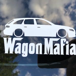 Wagon Mafia Driver or Passenger Side Audi B8 Window Car Windshield Vinyl Decal Sticker