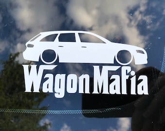 Wagon Mafia Driver or Passenger Side Audi B8 Window Car Windshield Vinyl Decal Sticker