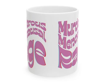 Taza de Furia por la Menopausia, Divertida Taza Humorística para Concientizar sobre la Menopausia, Regalo para Sofocos, Taza de Café para la Menopausia, Taza de Té de Cerámica, Concientización sobre la Menopausia