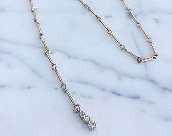 Collar de lazo de oro con