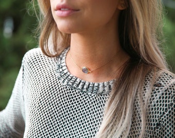 Collar de piedra preciosa de oro