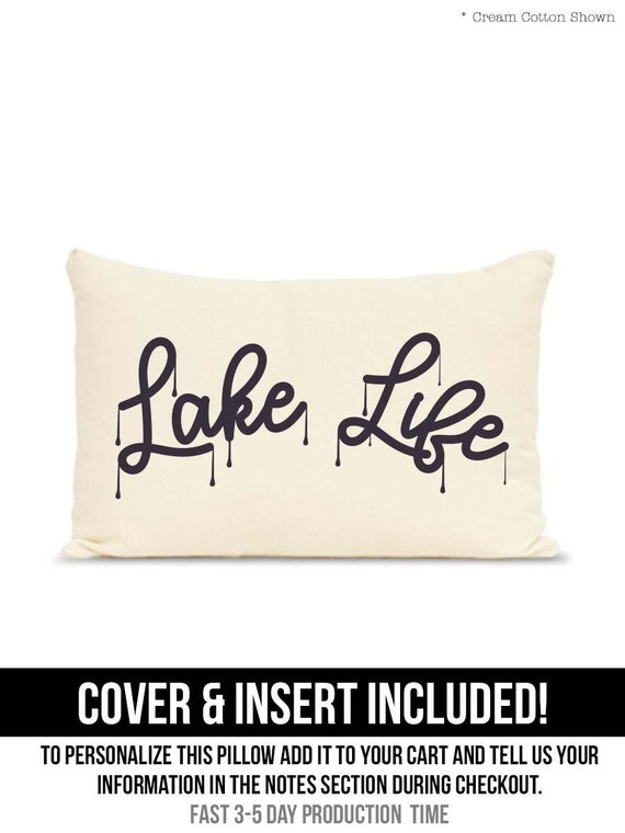 Lake Life Pillow Print Lake Pillow Throw Pillow Lake House Etsy