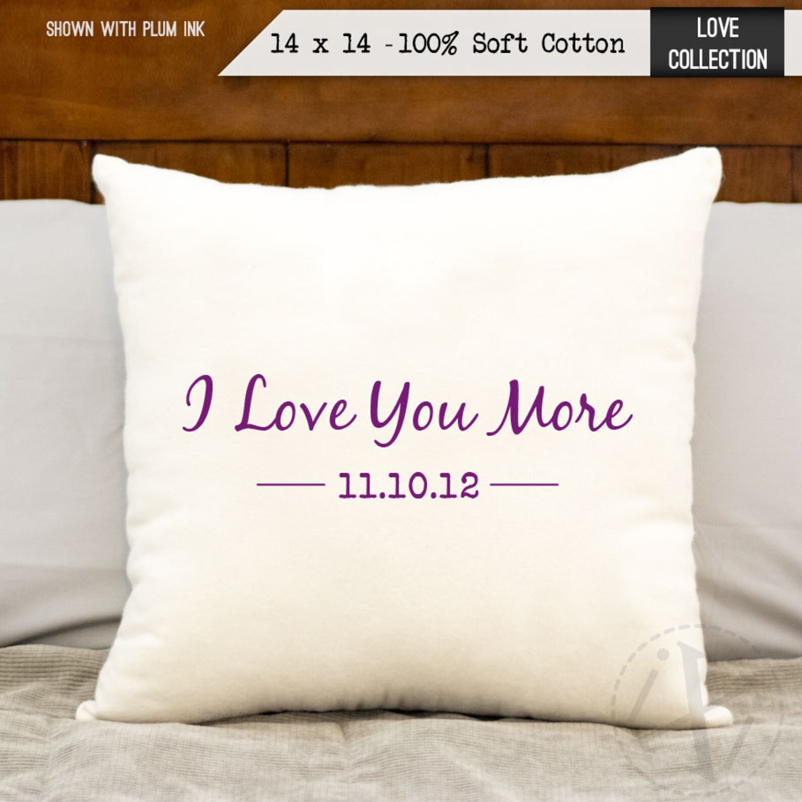 Special dates pillow I love you more pillow custom est date Etsy