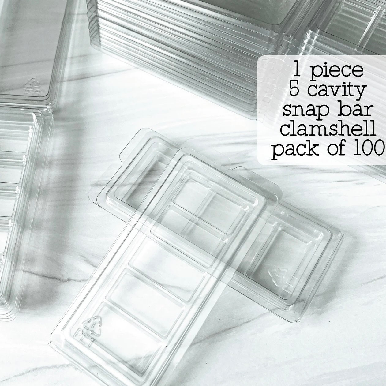 5 Cell Bar Clamshell Packaging // 10 // 20 // 30 // Wax Melt Packaging //  Clamshells // Wax Melts // Wax Melt Supplies // Moulds