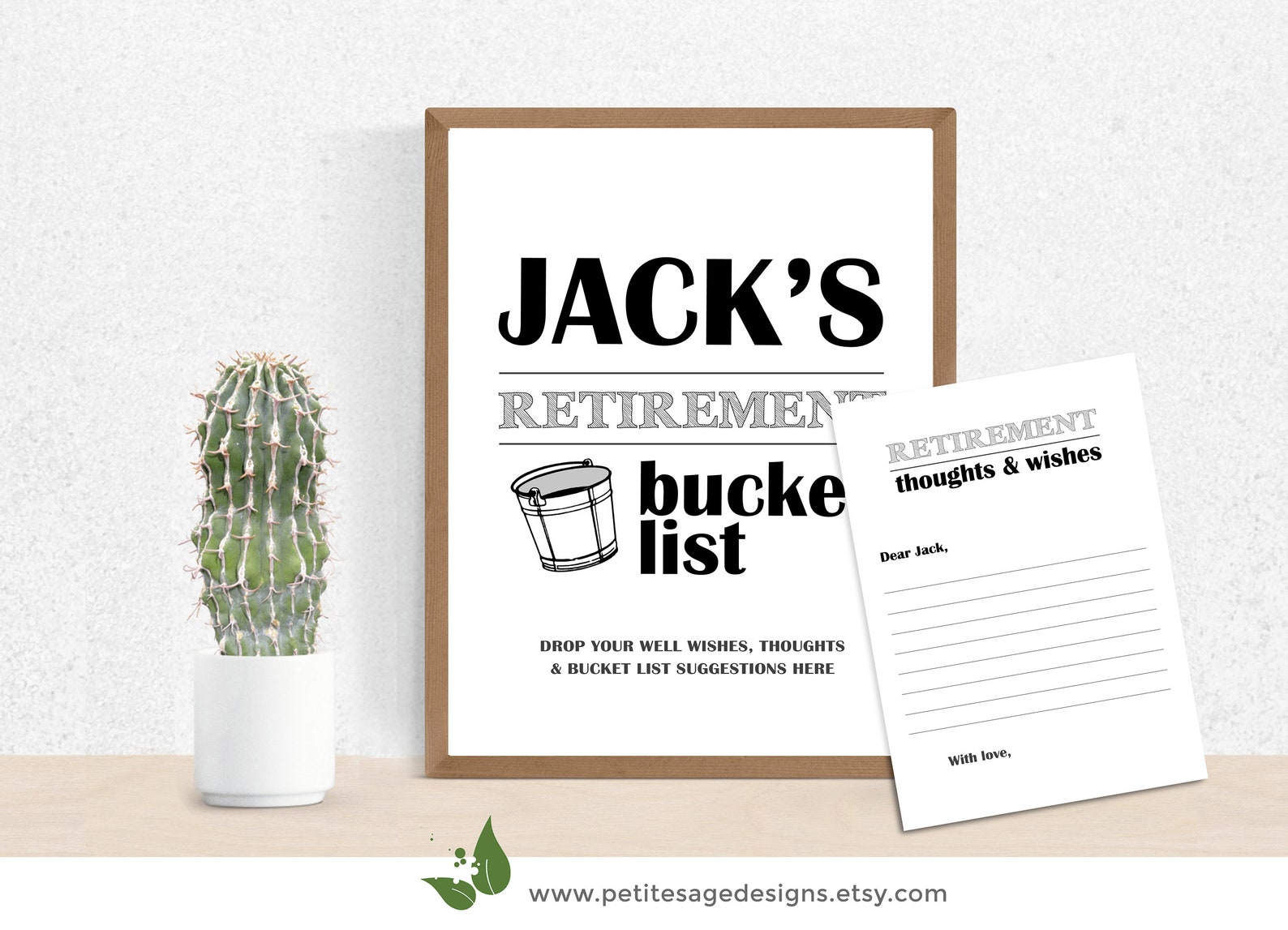 Printable Retirement Party Bucket List Sign Minimal - Etsy