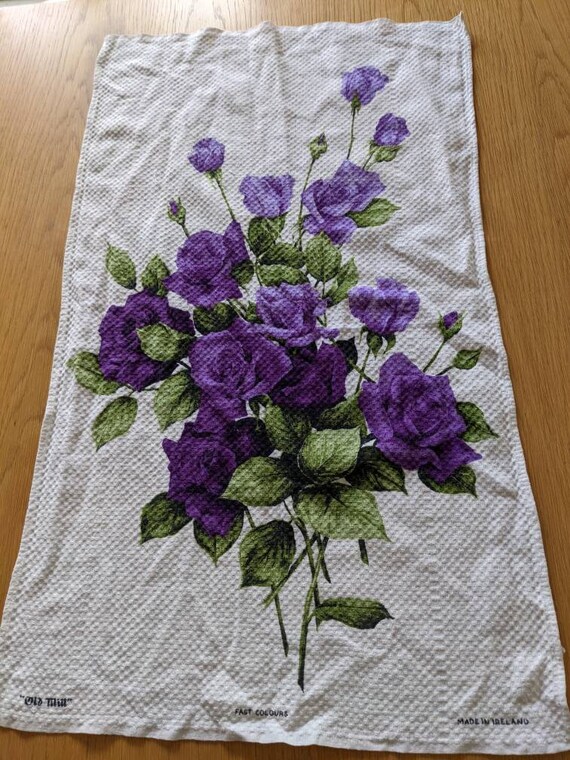 Vintage Retro Floral Tea Towel