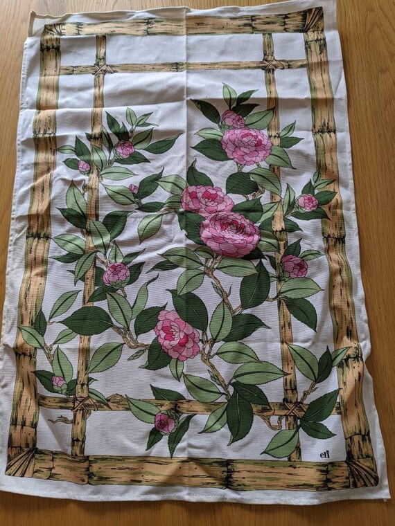 Floral Bamboo Vintage Tea Towel