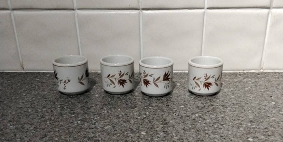 Set of ceramic egg cups steelite