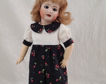 Cherry Time 1930s pyjama pants outfit for Bleuette and 11" dolls by Pat Hauser