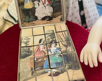PDF Mini Block Puzzle Box Set for dolls antique reproduction craft