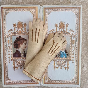 Antique Leather Doll Gloves