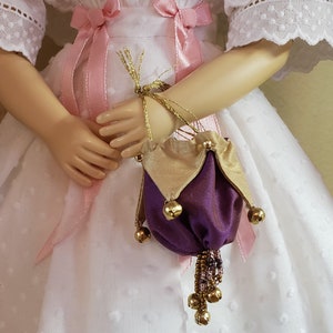 PDF PATTERN Mardi Gras Seidenperlen Geldbörse für 12-18 "Puppen von Nicki Burley antiken Stil