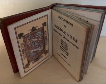 PDF Mini "Mrs. Beeton's Needlework" Book antique reproduction accessory for 14-18" dolls
