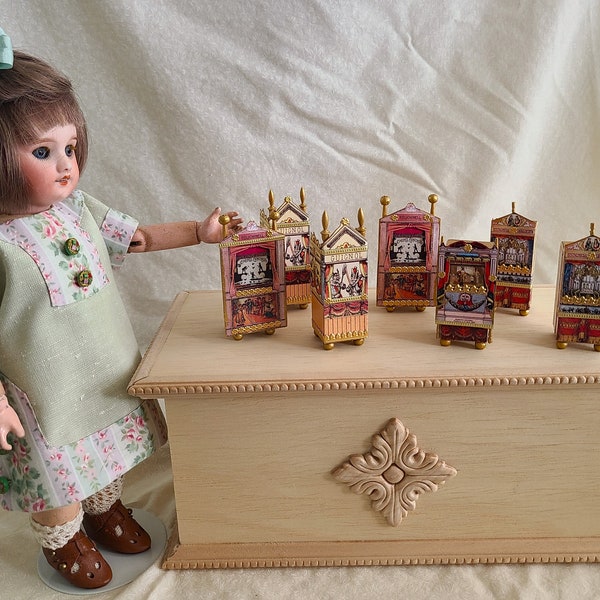 NOUVEAUX STYLES Tiny Toy Theatre pour poupées par Nicki Burley reproduction antique style victorien